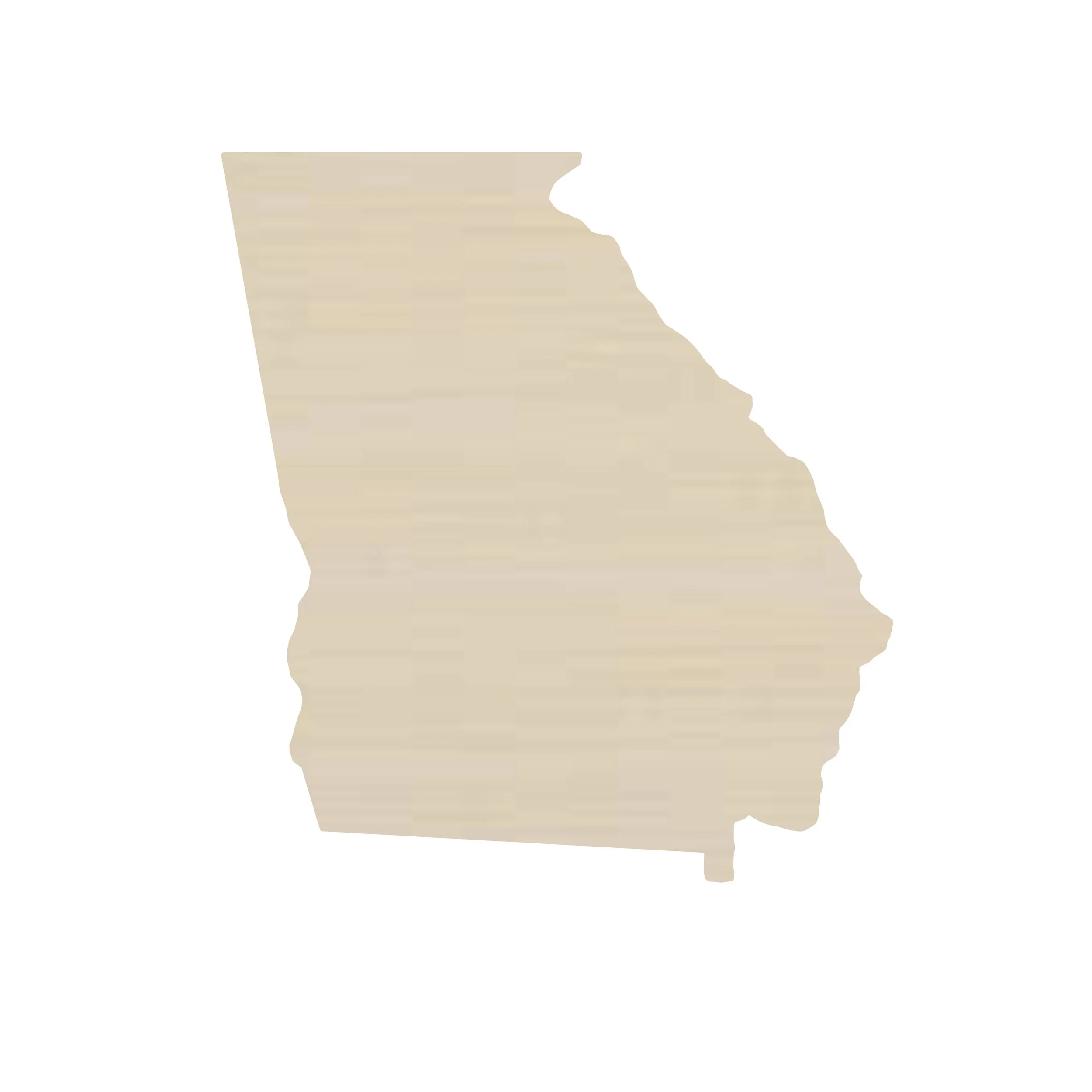 Unfinished ready to paint Georgia wood shape