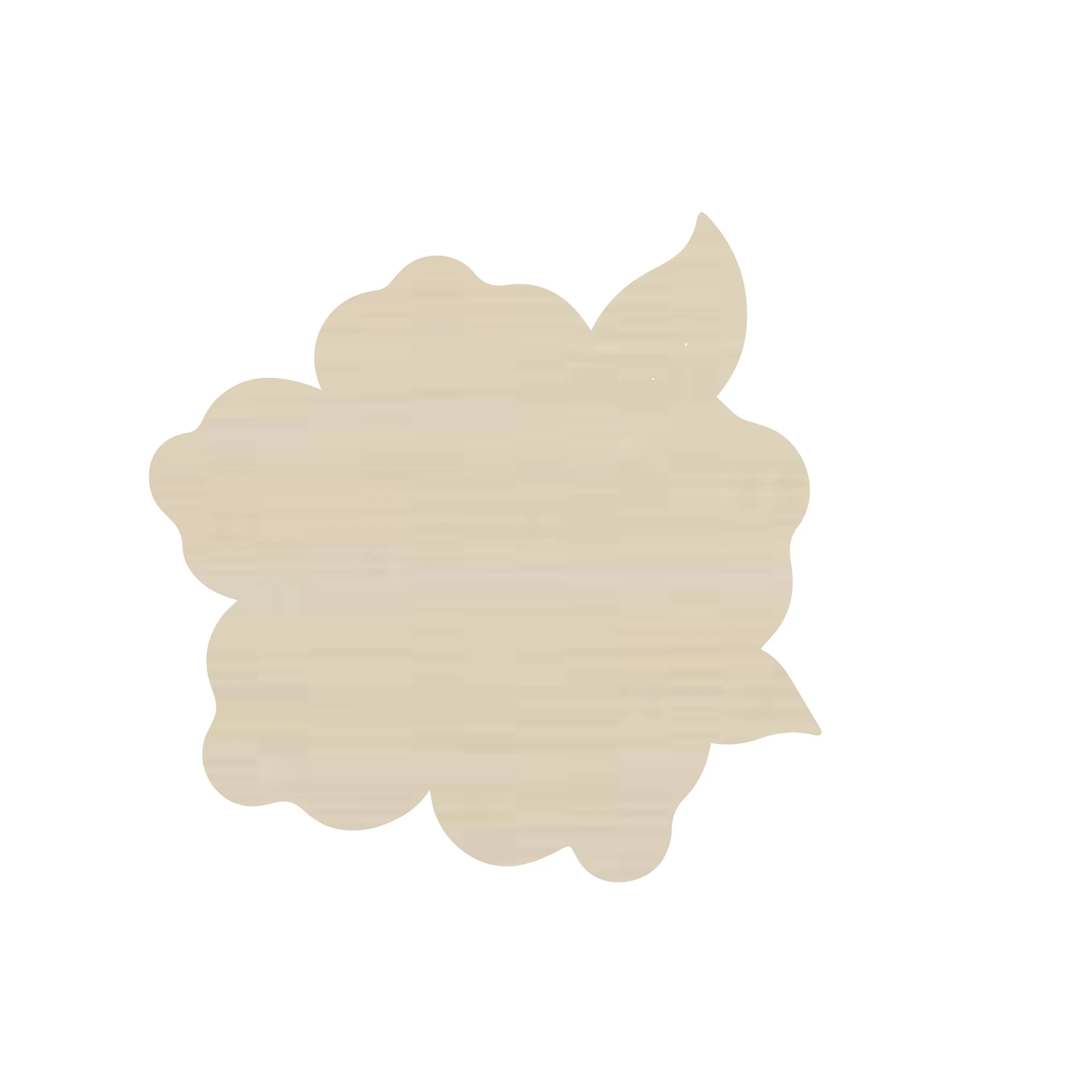 Unfinished ready to paint tropical flower shape