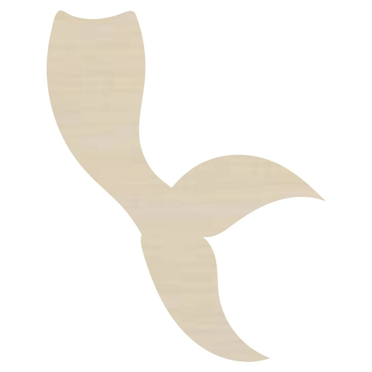 Unfinished ready to paint mermaid tail wood tail shape