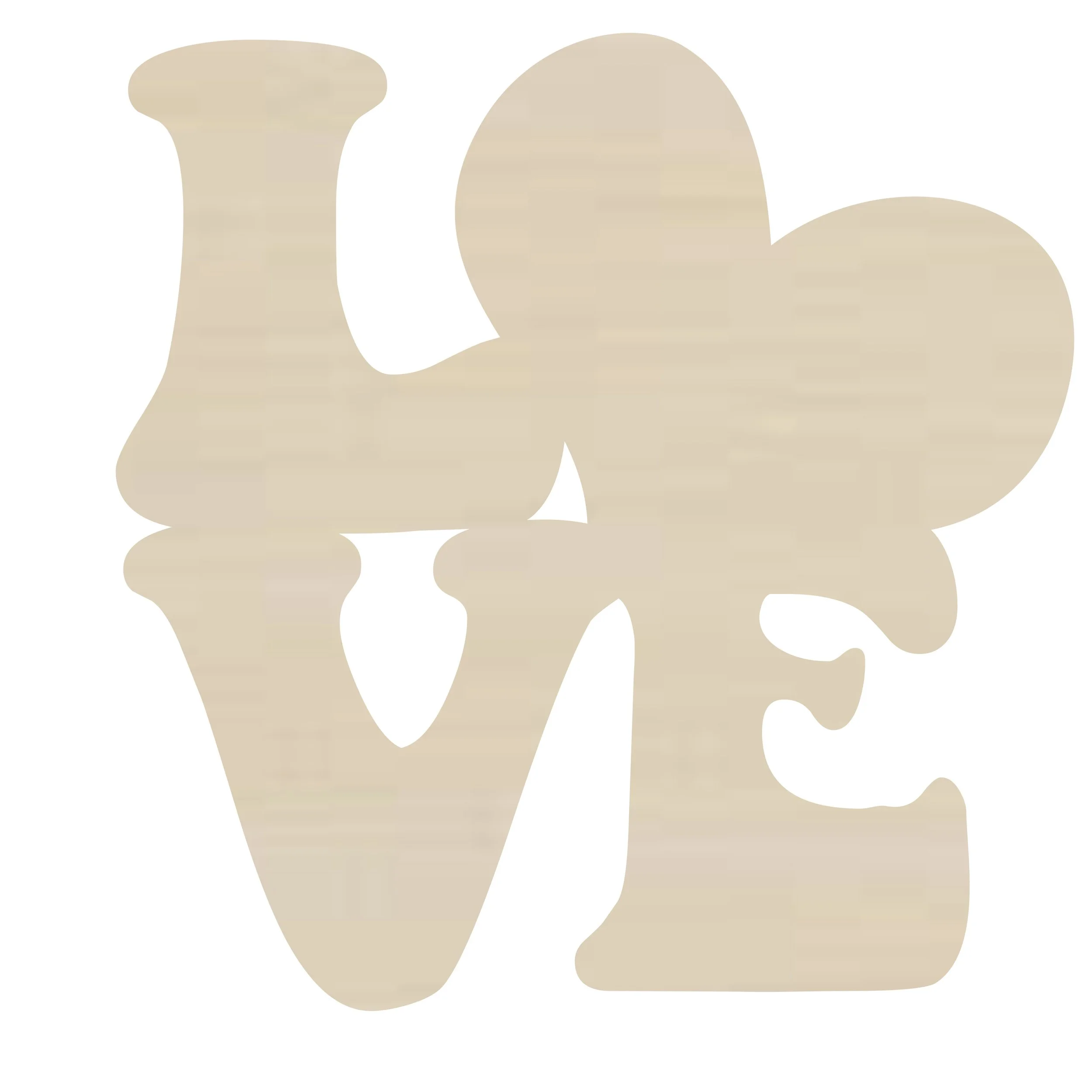 Unfinished ready to paint Heart sign