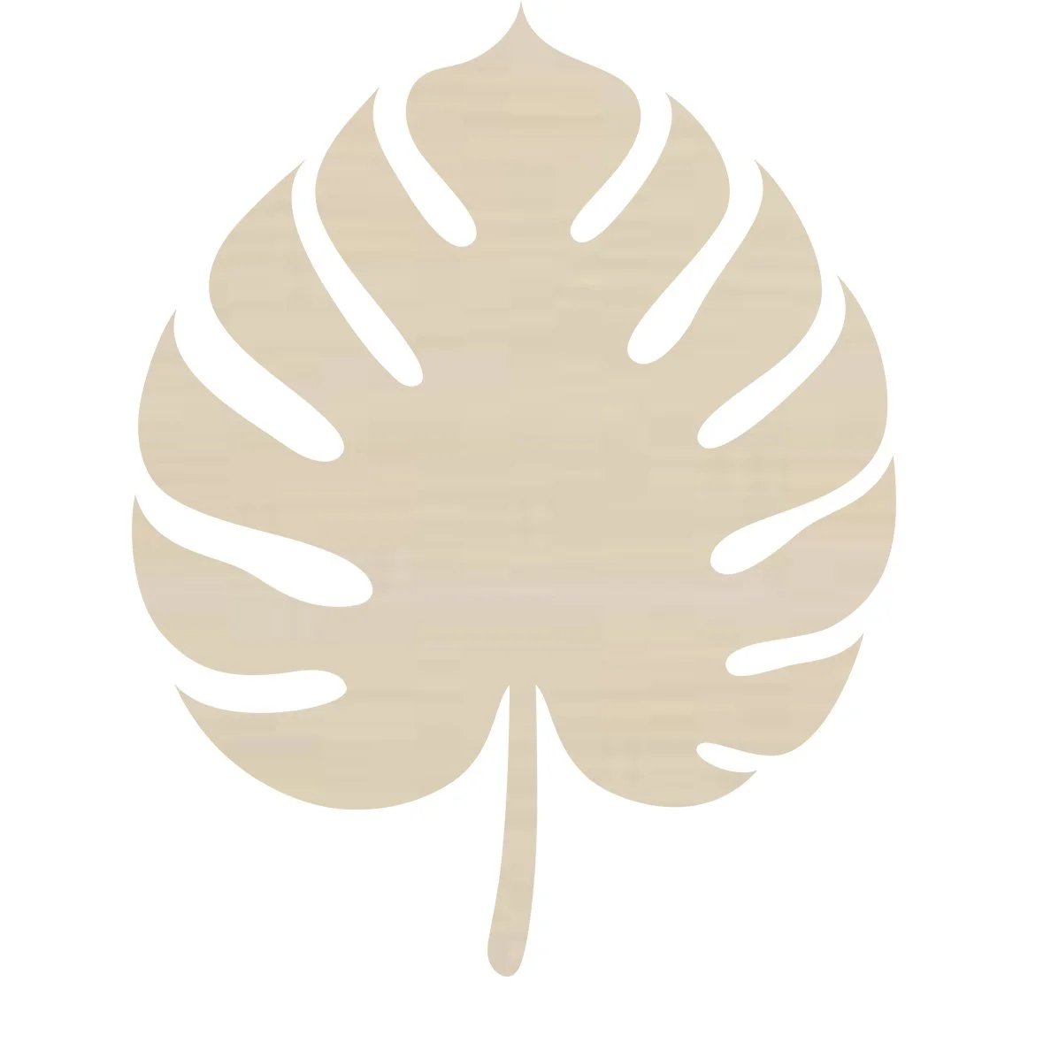 Unfinished ready to paint monstera leaf shape