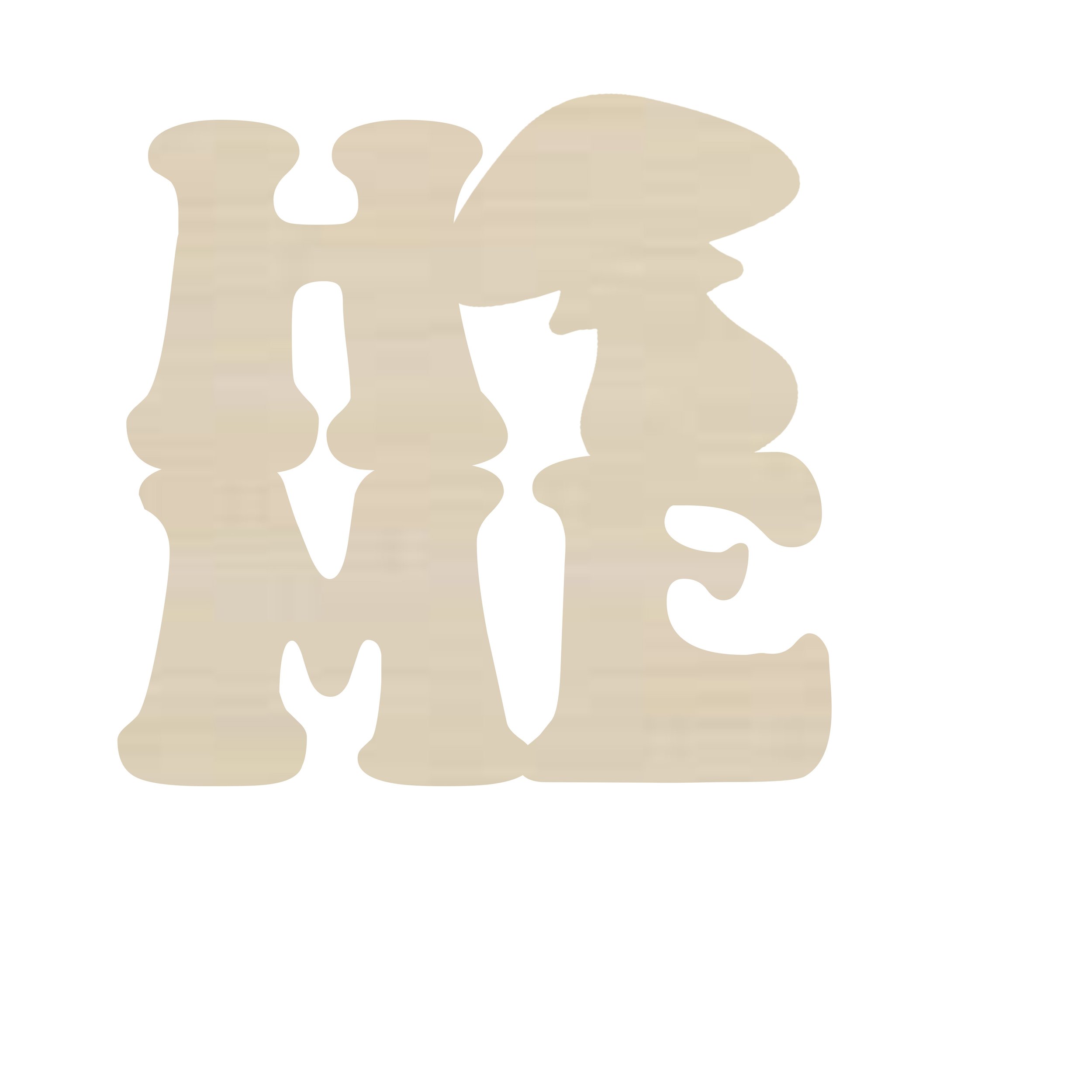 Unfinished ready to paint mushroom home sign