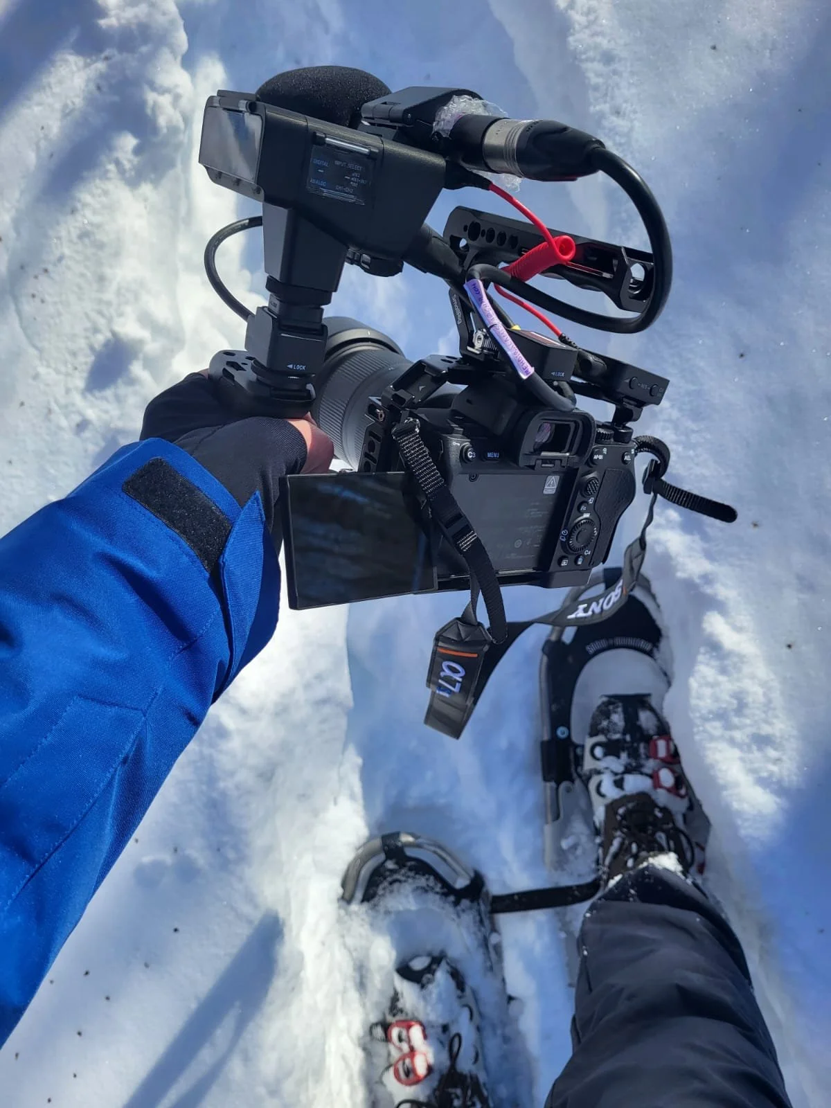Shooting amidst the Canadian winter.