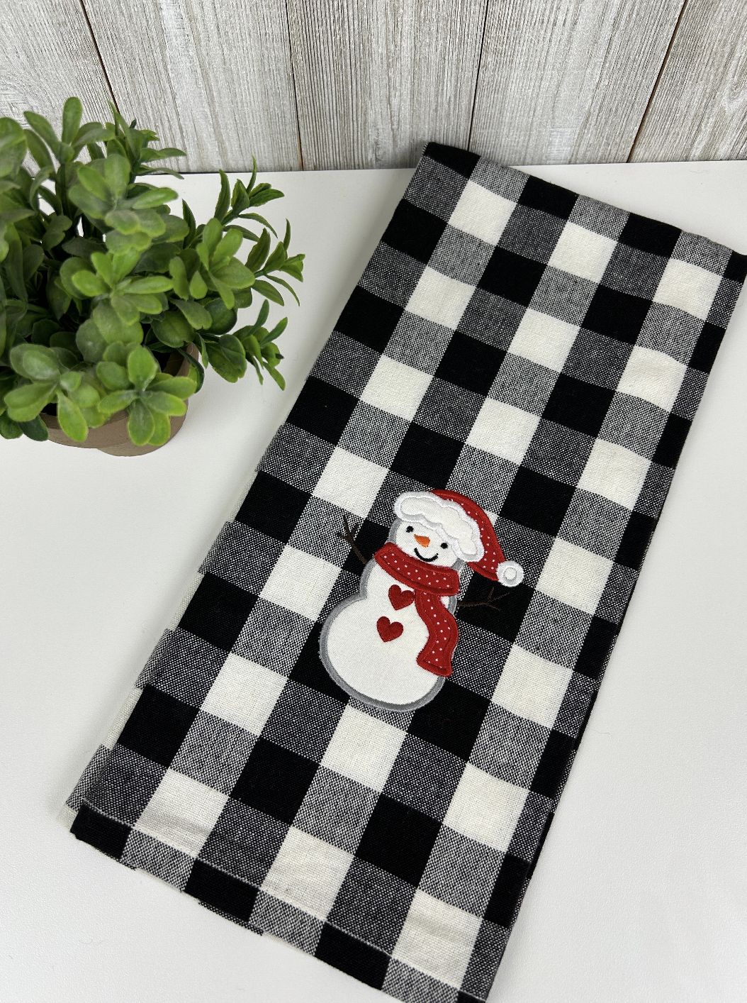 Snowman Applique Towel