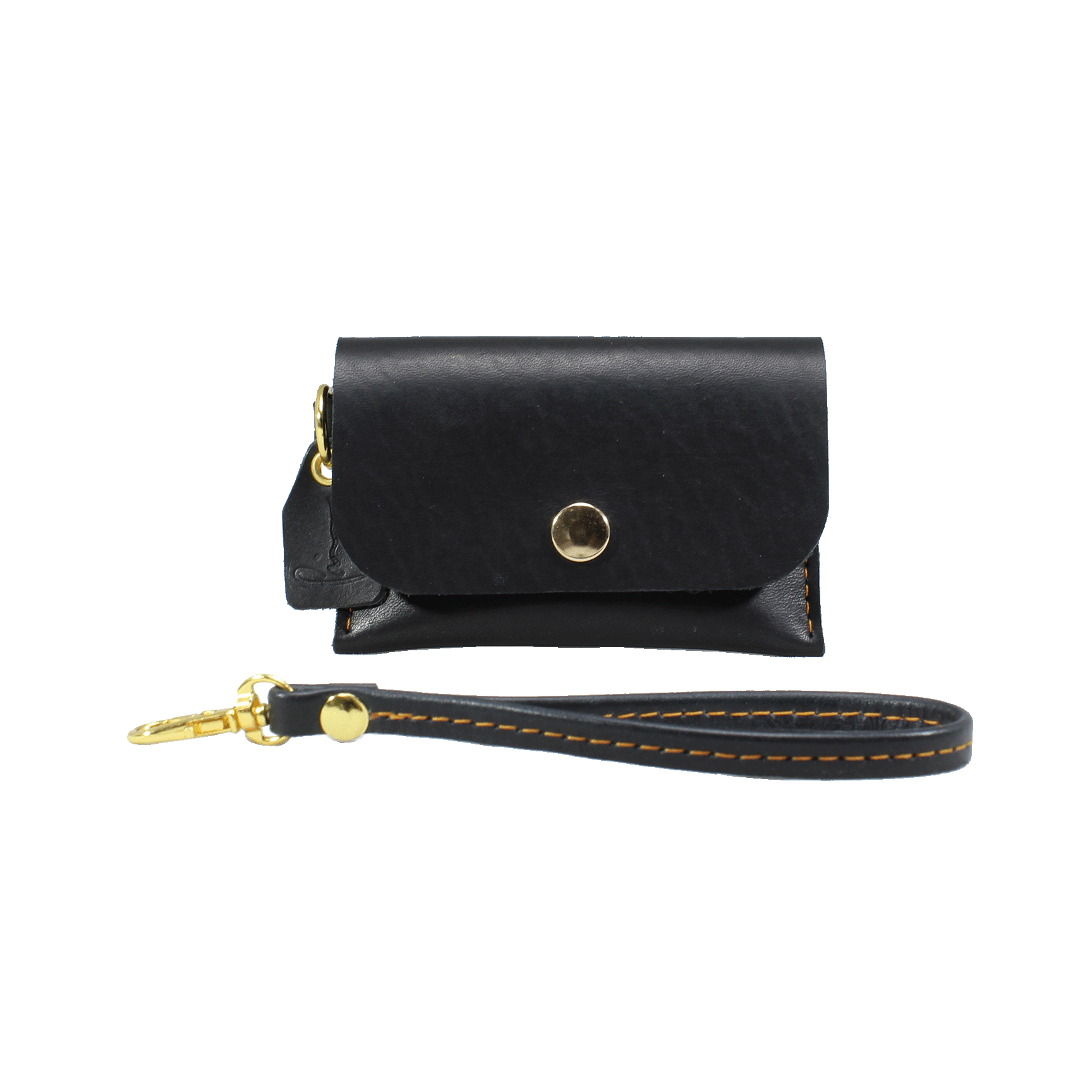 Mini Card Holder Black - Front Closed_Wristlet.png