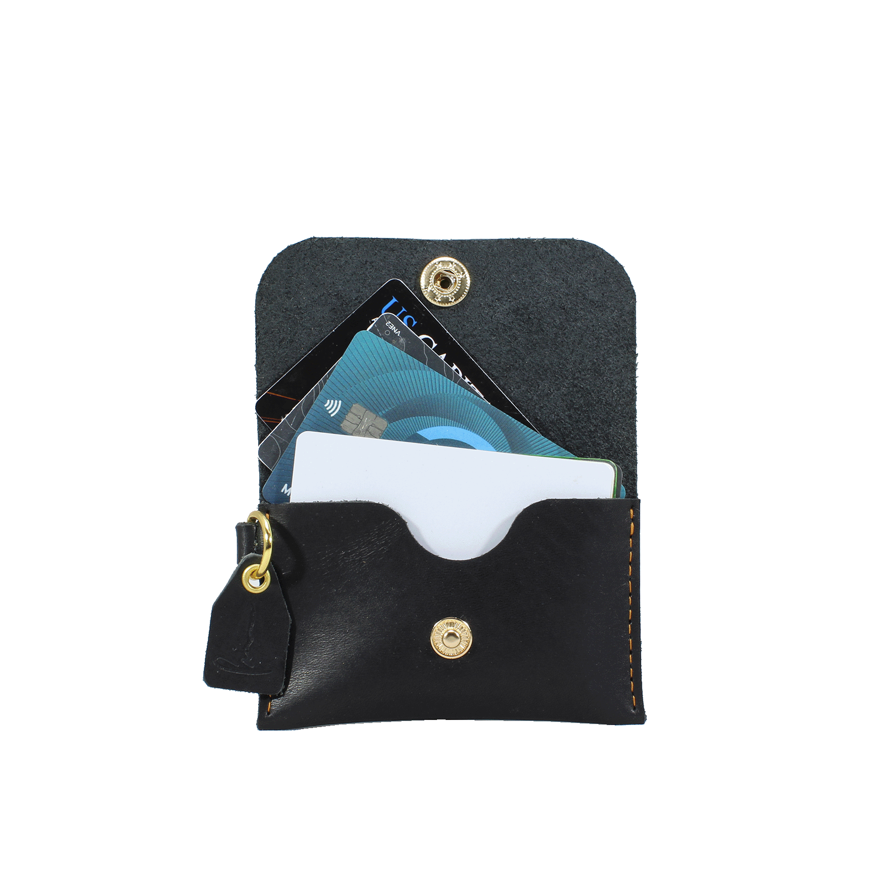 Mini Card Holder Black - Front Open.png