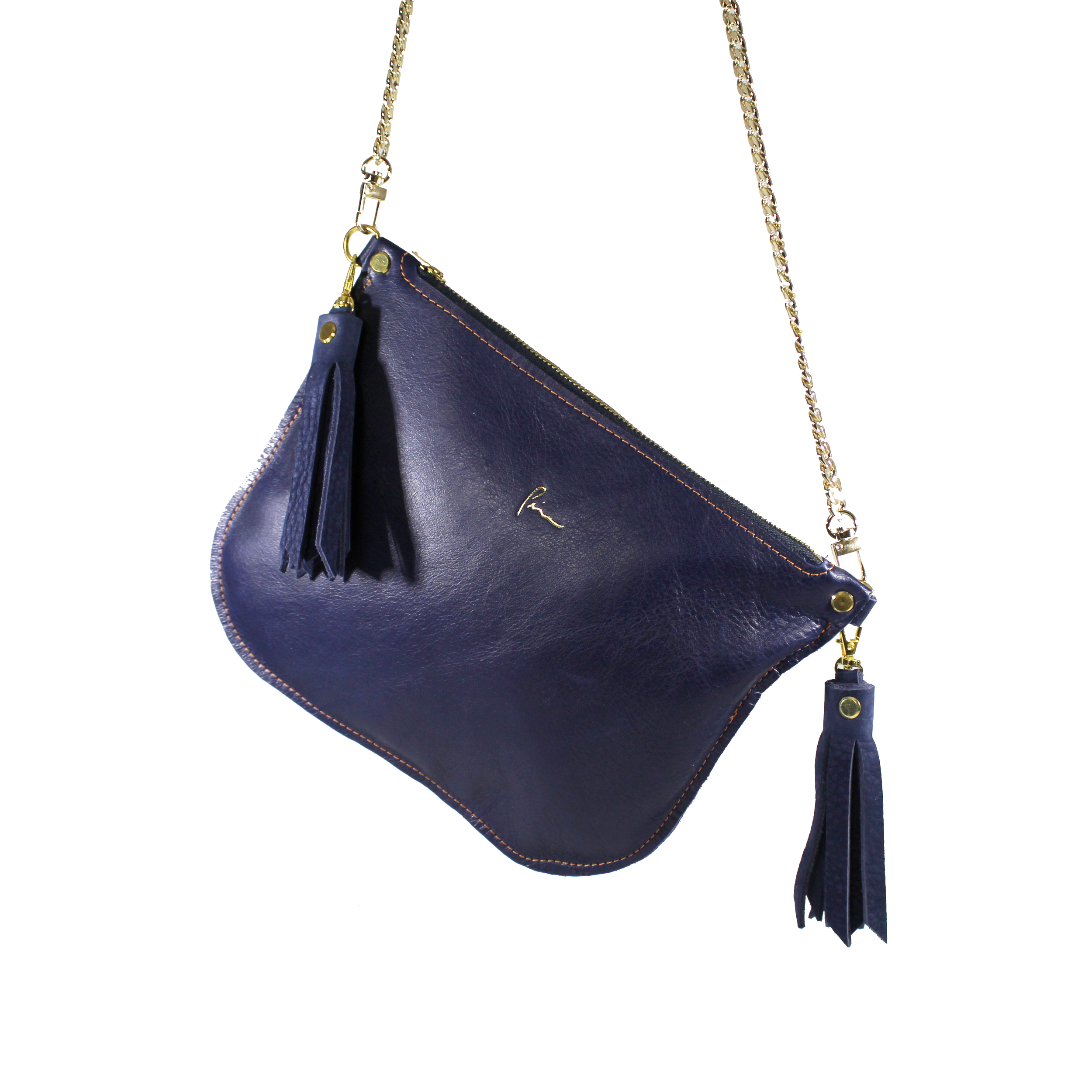 The Fringe Tassel Crossbody - Blue