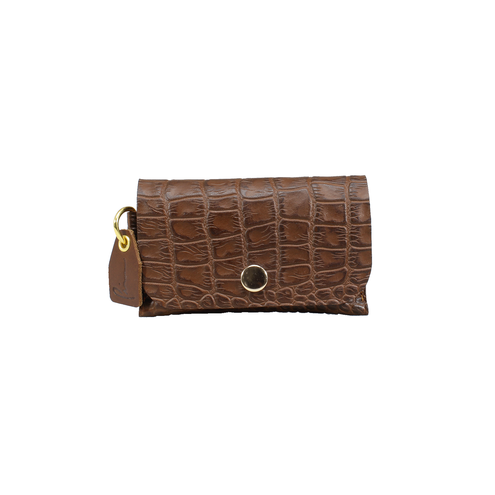 Mini Card Holder - Croc Imprint