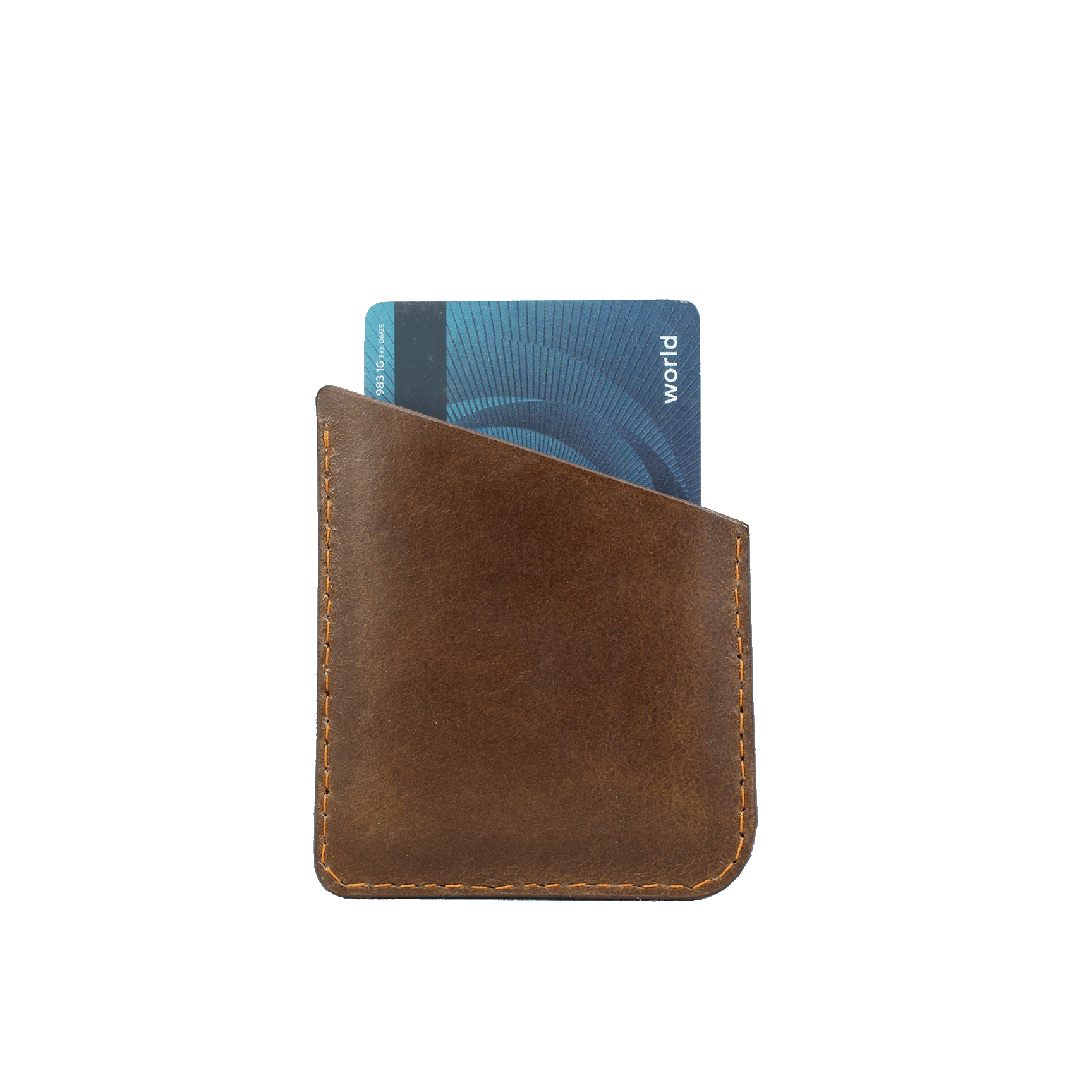The Oblique Card Sleeve - Caramel + Green - Card Back.png