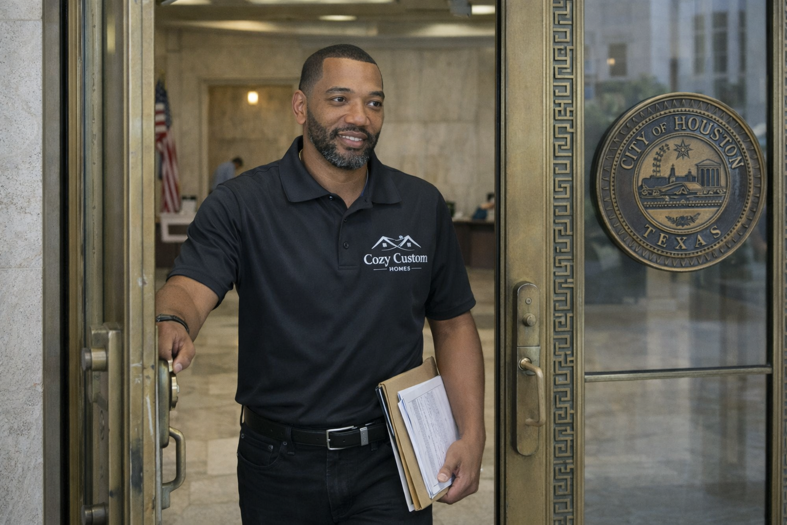 Custom home builder handling permits and approvals