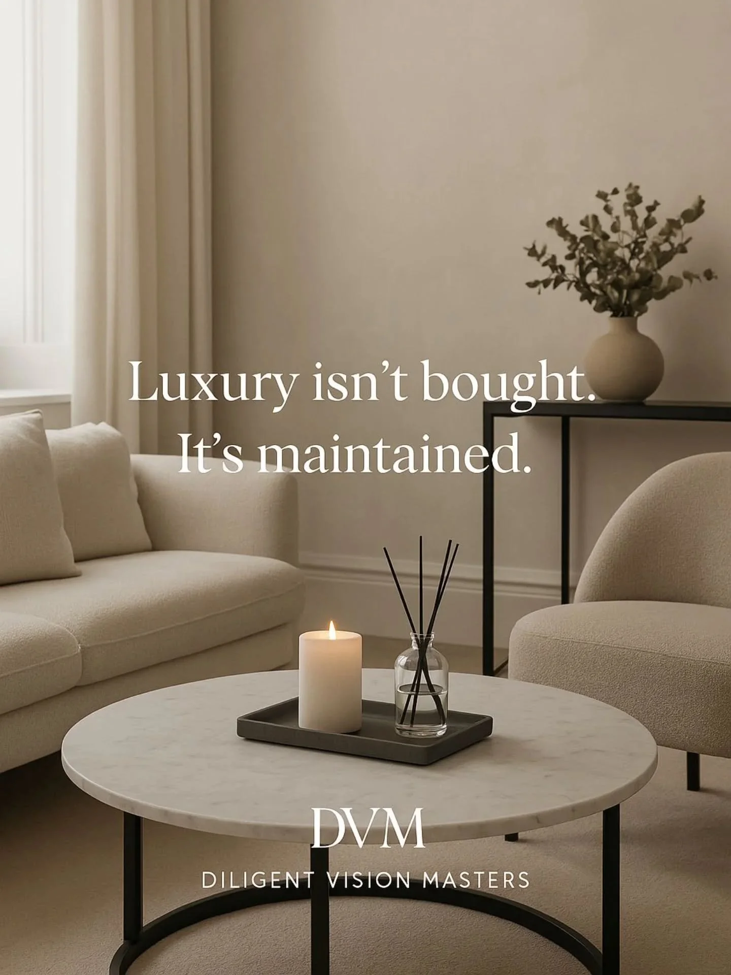 Luxury isn&rsquo;t a purchase it&rsquo;s a practice.
At Diligent Vision Masters, we preserve the elegance, order, and calm that define true refinement.
Because excellence isn&rsquo;t a moment  it&rsquo;s our standard .

#diligentvisionmasters
 #Luxur