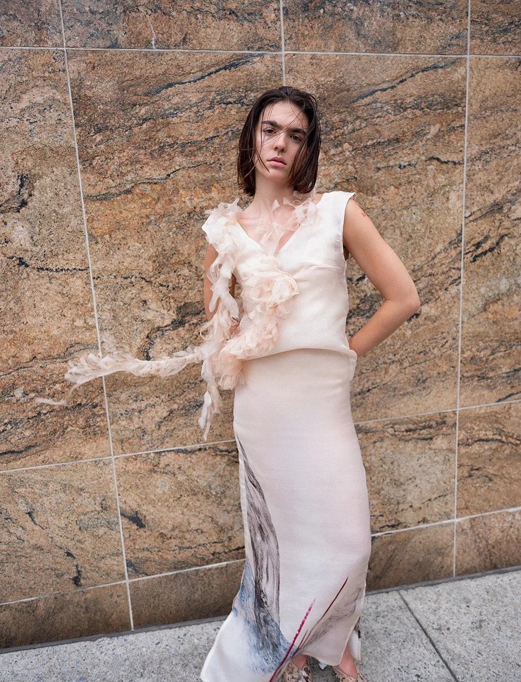 Thesis Collection x @parsonsschoolofdesign Spanish Landscapes. 
Photographer Zuzanna Blue @zuzannablur and Model Phoebe Jay @phoebejay_