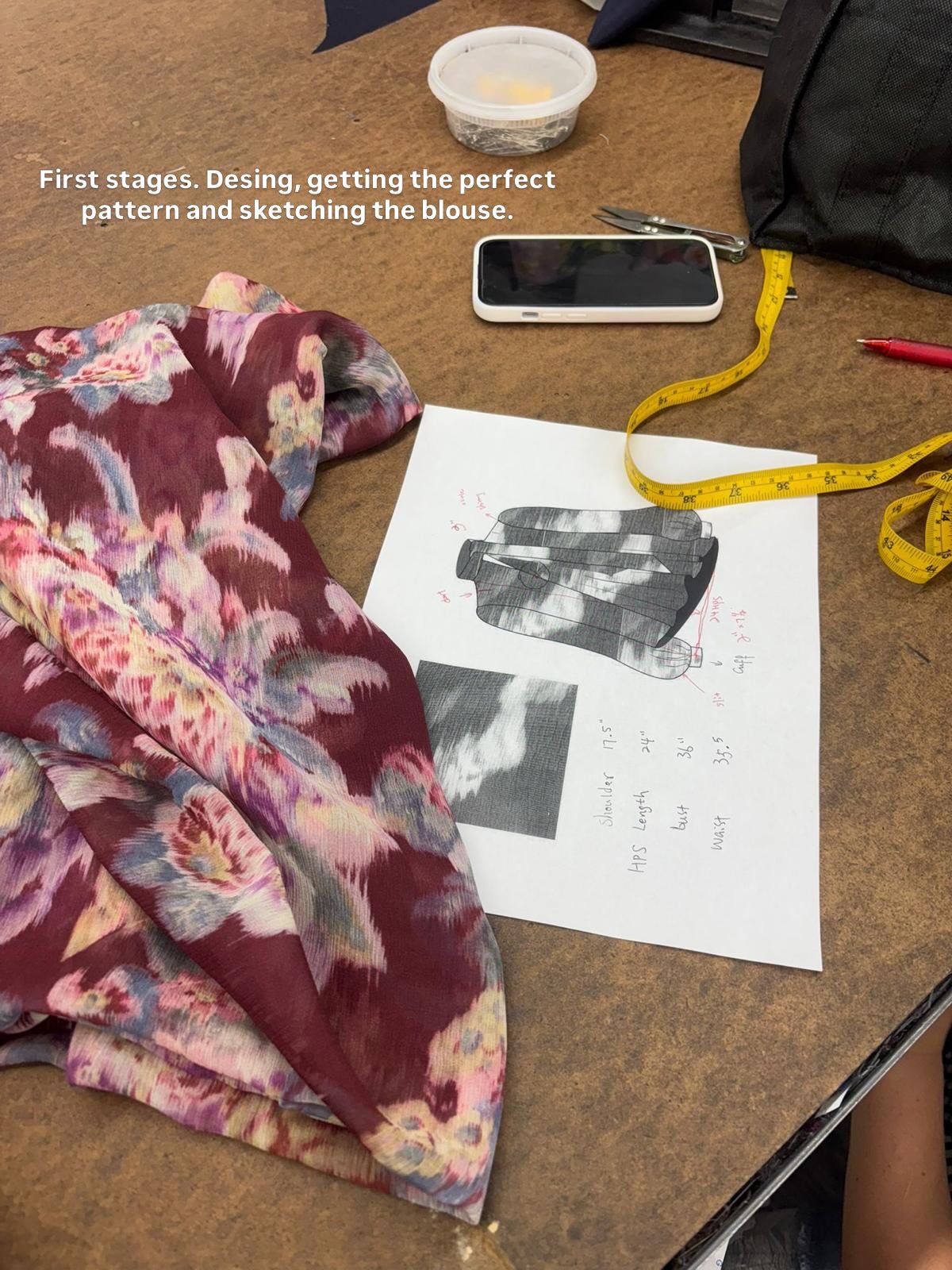 Behind the making of a custom piece for Francesca. 

From concept development and floral references to textile selection, fittings, construction, and final adjustments, every stage shaped the final result.

I always love seeing how a garment evolves 
