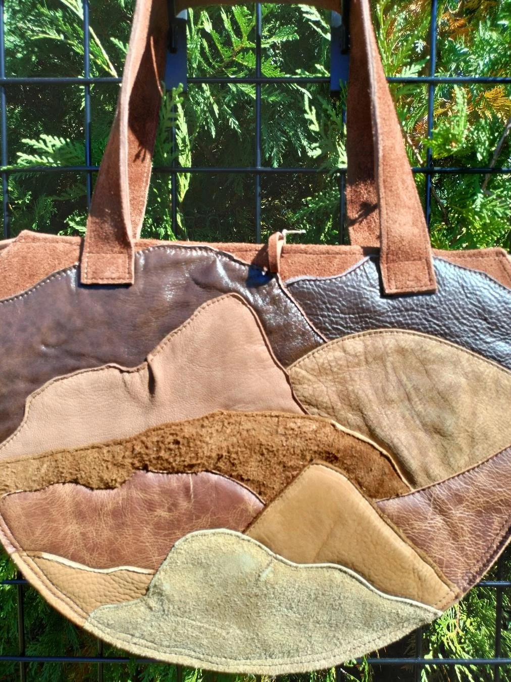 Mountains Leather Tote