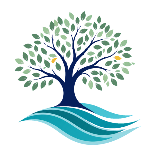 River Cadence Therapy: tree-and-flowing water symbol.