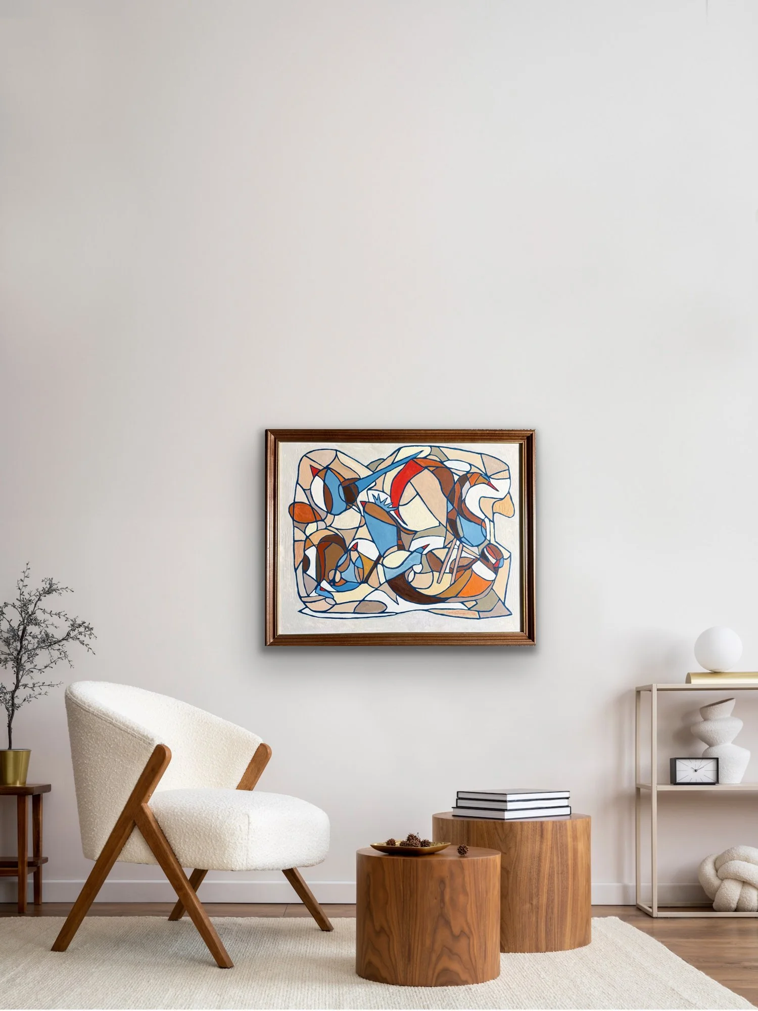 Brown Bird, Brown Bird - 30 X 24 Framed Acrylic on Panel