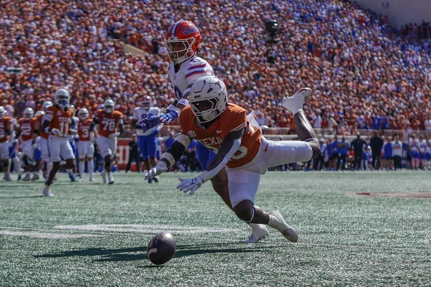 Texas Longhorns Football defeated the Florida Gators 49-17 on Saturday, November 9, 2024. 

shot for Texas Athletics