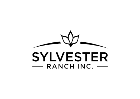 Logo for Sylvester Ranch Inc. with a stylized plant or flower icon above the company name.