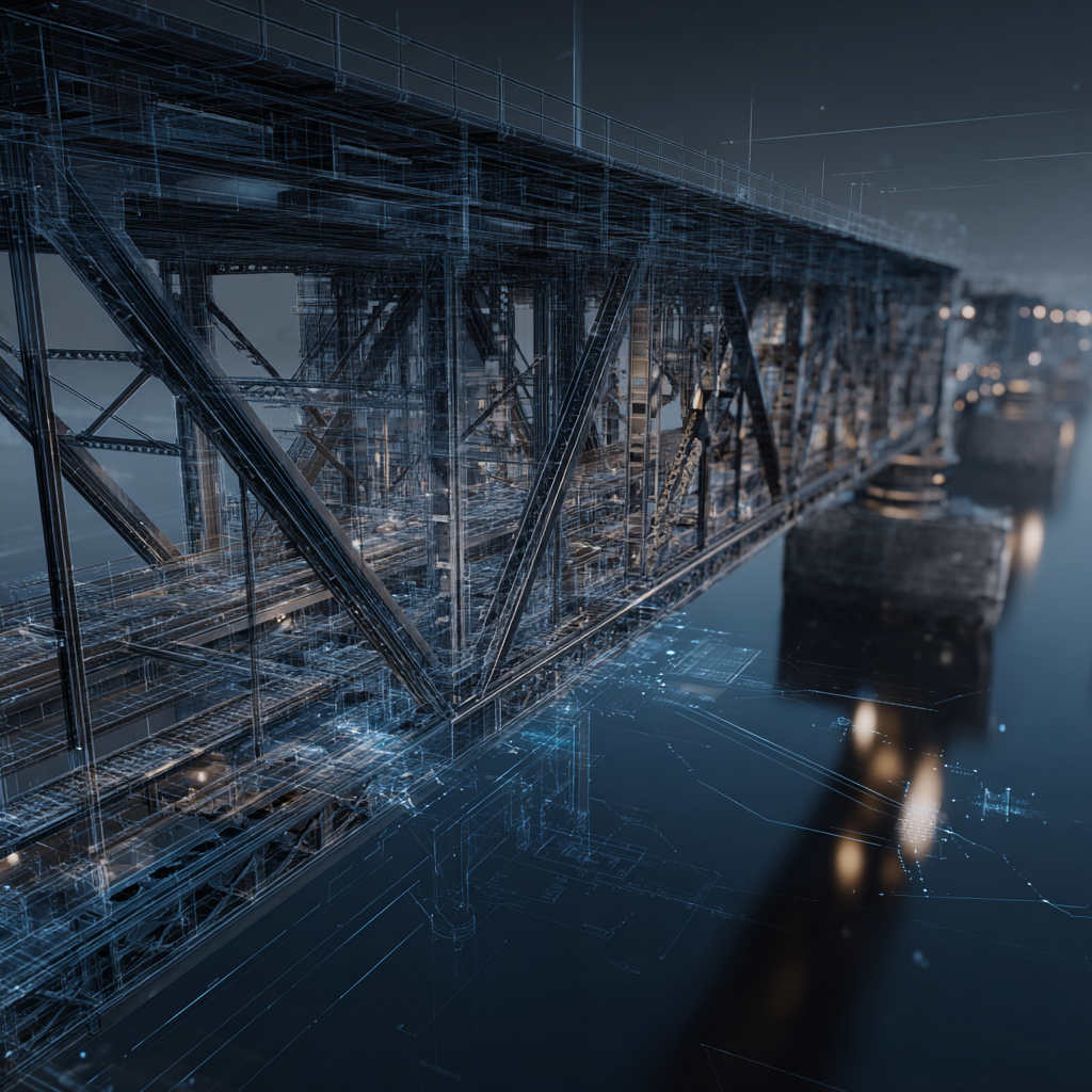 bridge digital twin visual showing geometry and structure