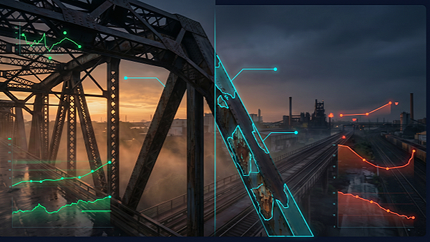 Digital representation of targeted defects identified by drone inspection for scheduled maintenance works by DeepSky IQ