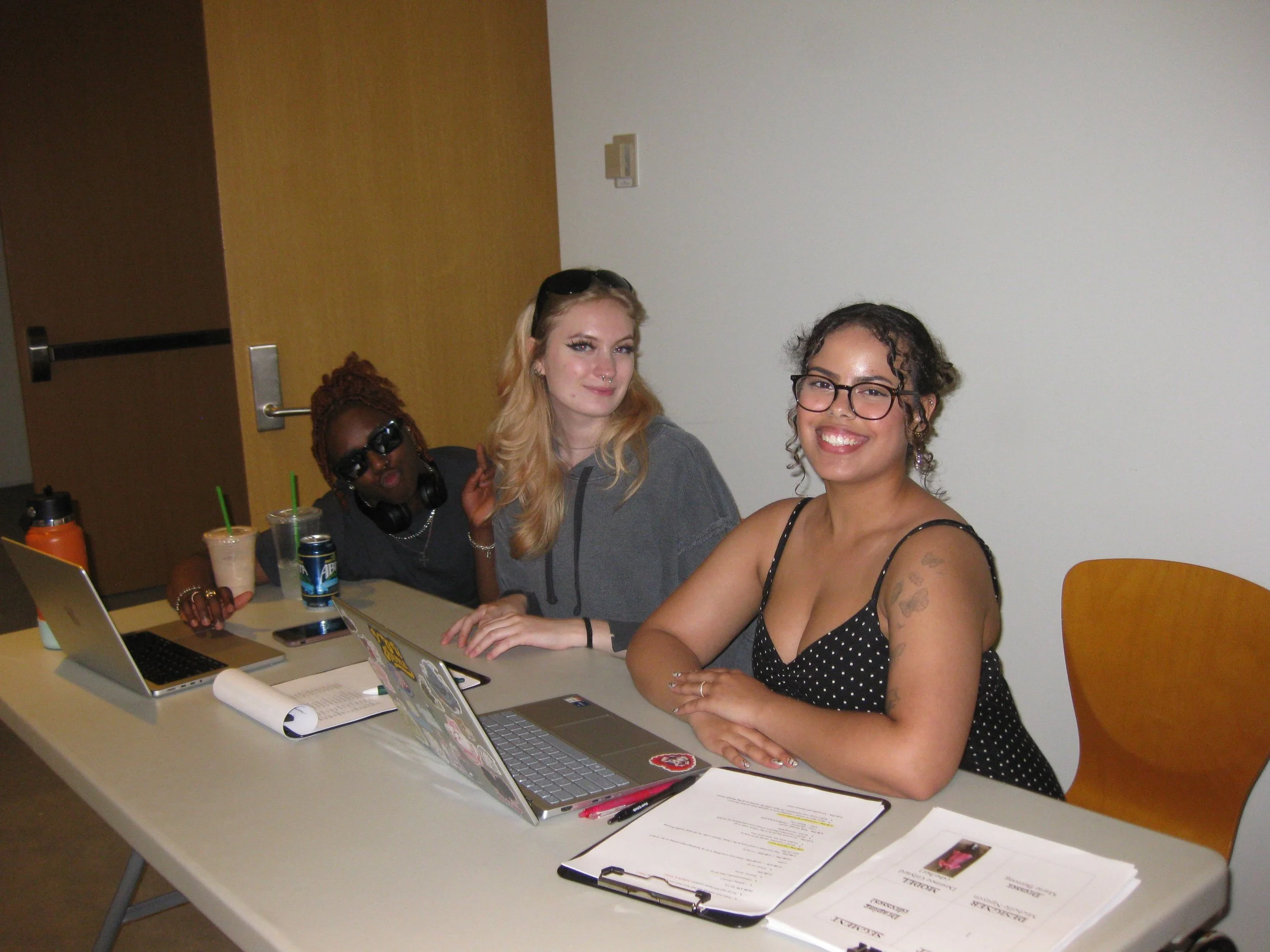 Working the check-in table