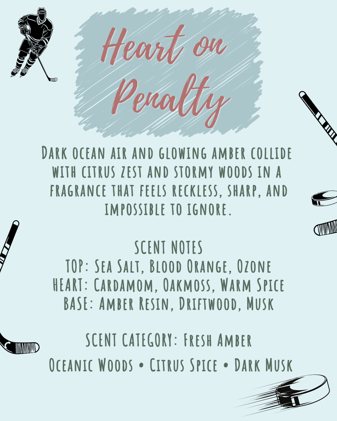 Heart on Penalty 3oz Candle (Blood Orange and Oakmoss)