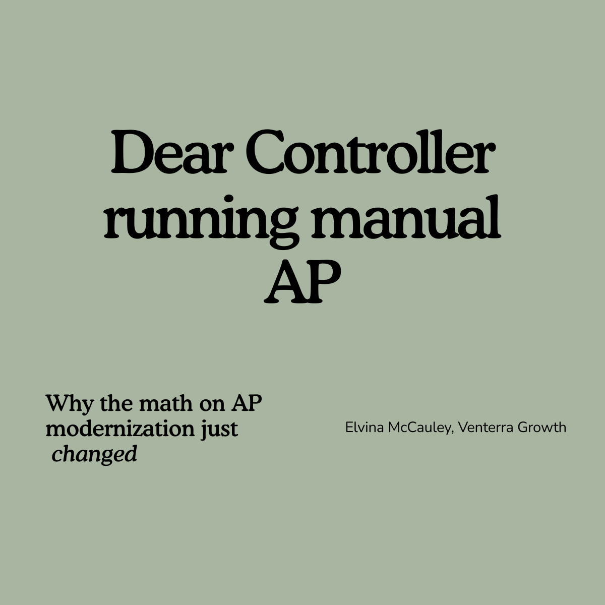 Dear Controller Running Manual AP