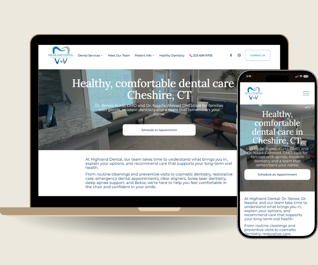 Highland Dental Dr. Kurtz mock up