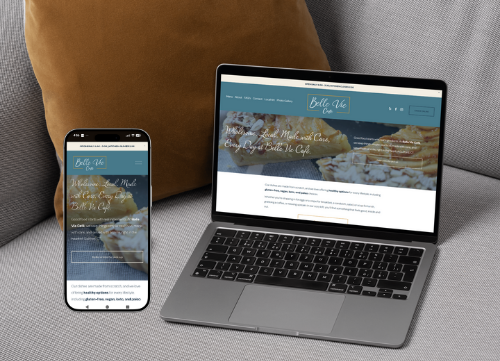 Belle Vie Cafe Website Redesign Mock Up
