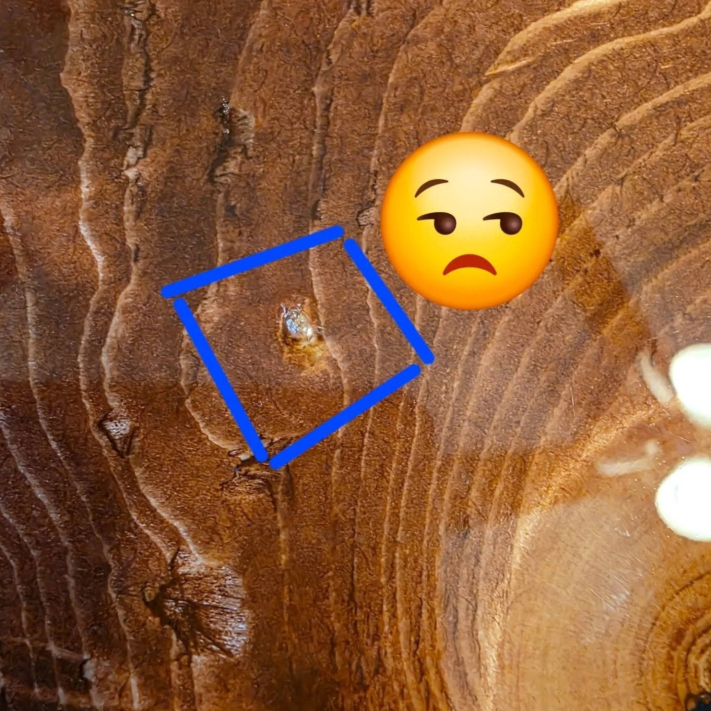 💥Real life of a maker!💥

Everything was looking perfect after the top coat...and then one tiny bubble decided to make an appearance!🥹

Back to sanding &amp; reapplying because I don't let anything leave my shop unless it's right. 

Perfection take