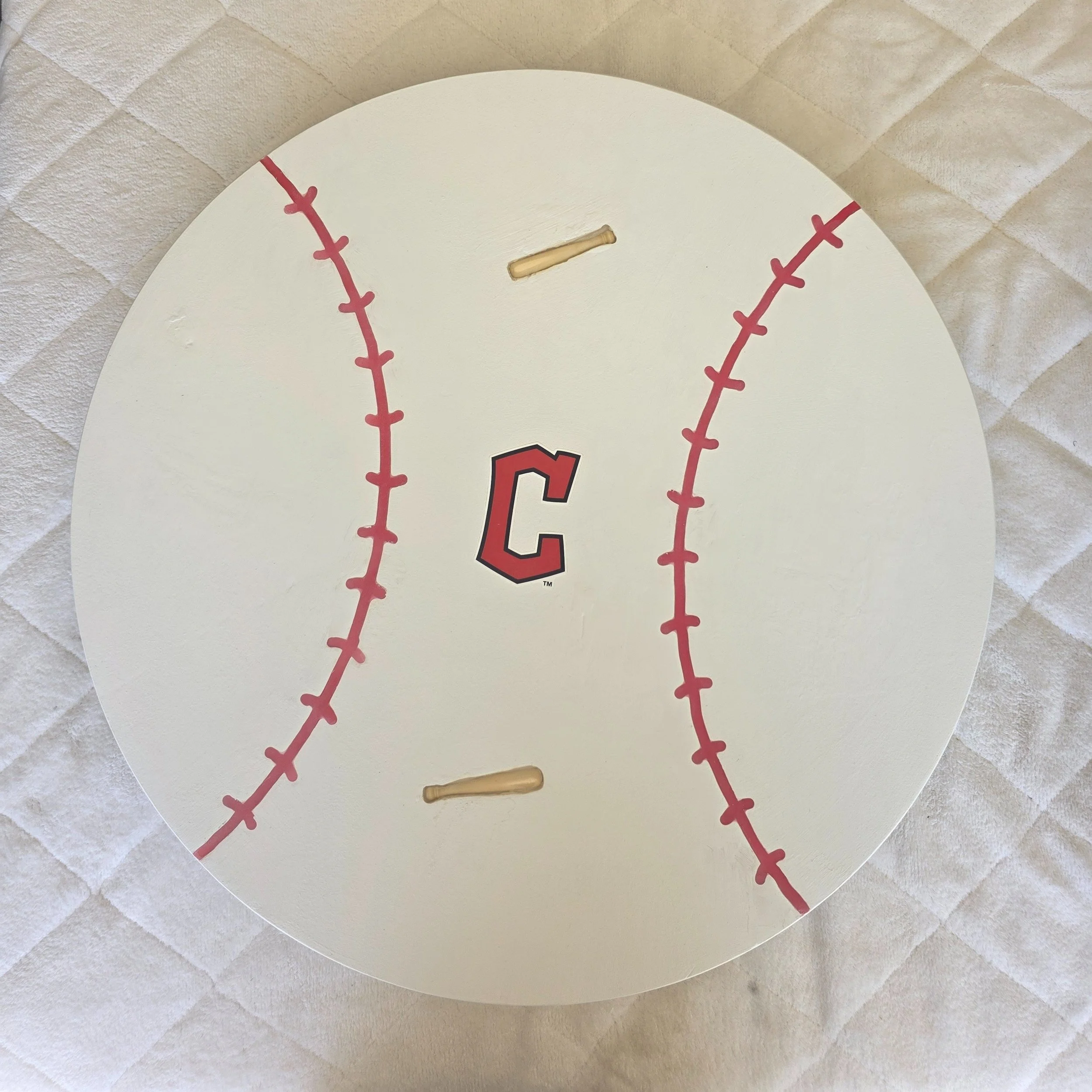 From a simple tabletop to a custom piece built for a true Cleveland baseball fan ⚾❤️

This 24&rdquo; Guardians-inspired table is currently being handcrafted step by step, and it&rsquo;s already coming to life beautifully.

Can&rsquo;t wait to show yo