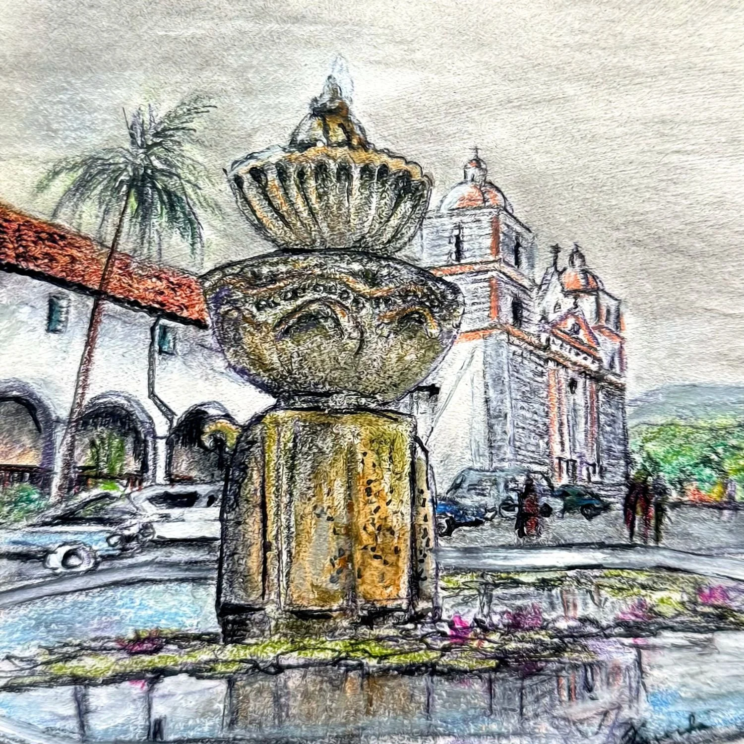 Santa Barbara Mission Fountain- Square.jpg