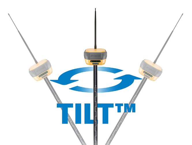 Illustration of a drone with a sensor attached, showing movement in a tilt motion, with the word 'TILT' and a circular arrow symbolizing rotation.