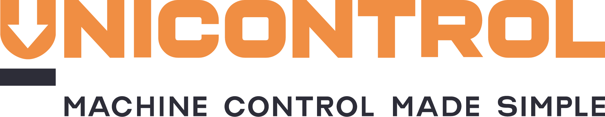 Logo for Unicontrol with the tagline 'Machine control made simple'.