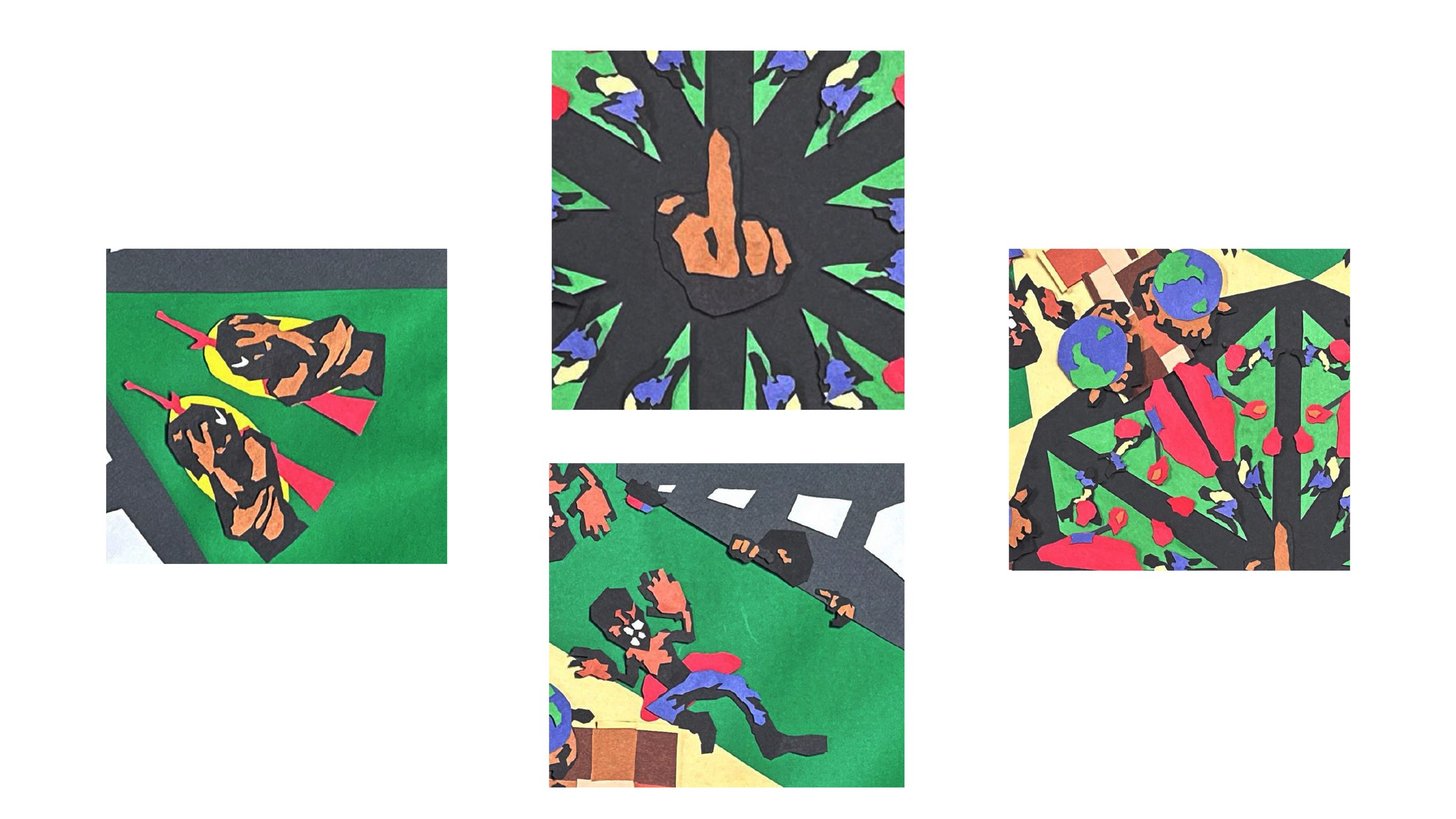 FUTW/ F*CK UP THE WORLD
close shots

Construction Paper
Foam Tape
Poster Board
Bulletin Paper