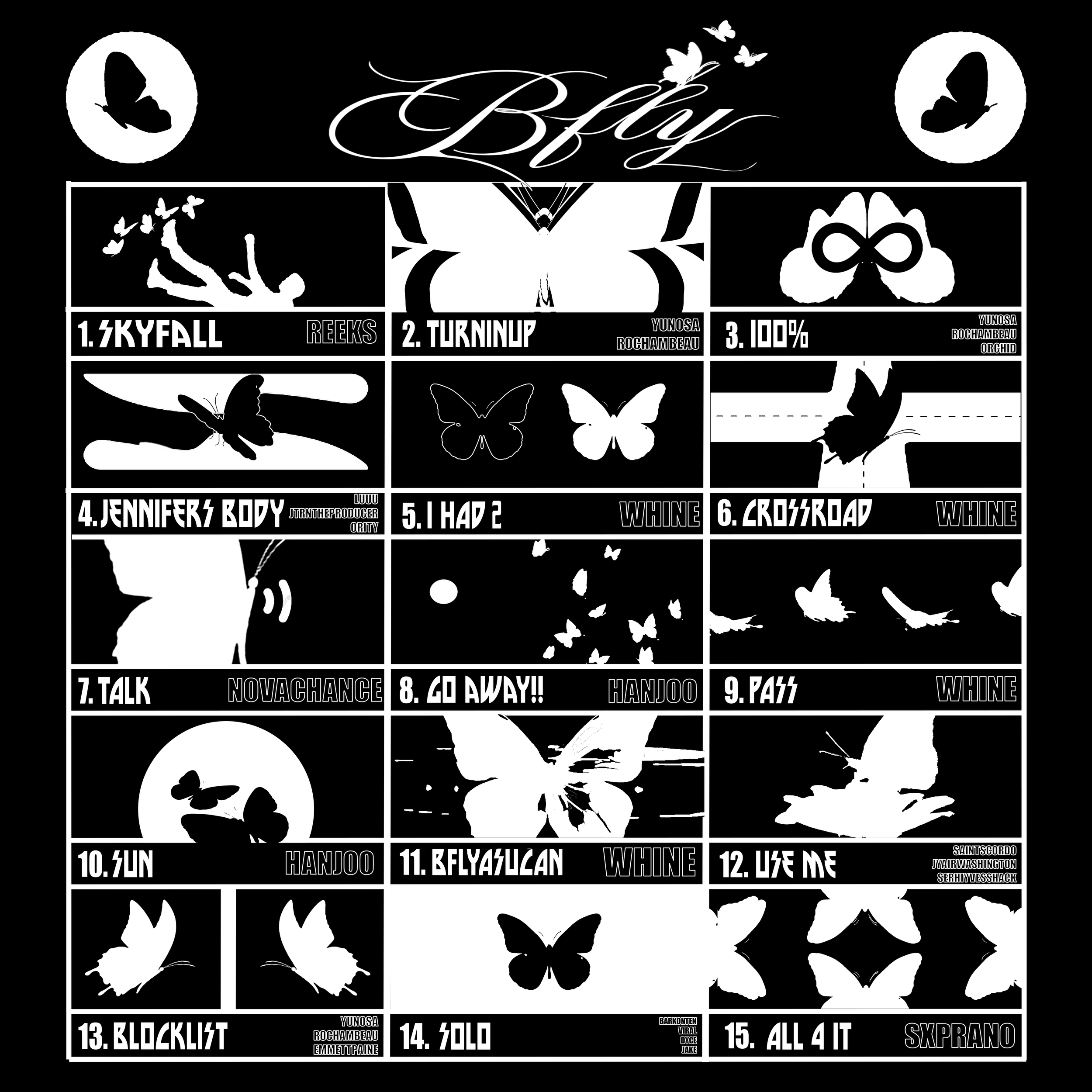 YUNOSA 'BFLY' OFFICIAL TRACKLIST
PHOTOSHOP
2025