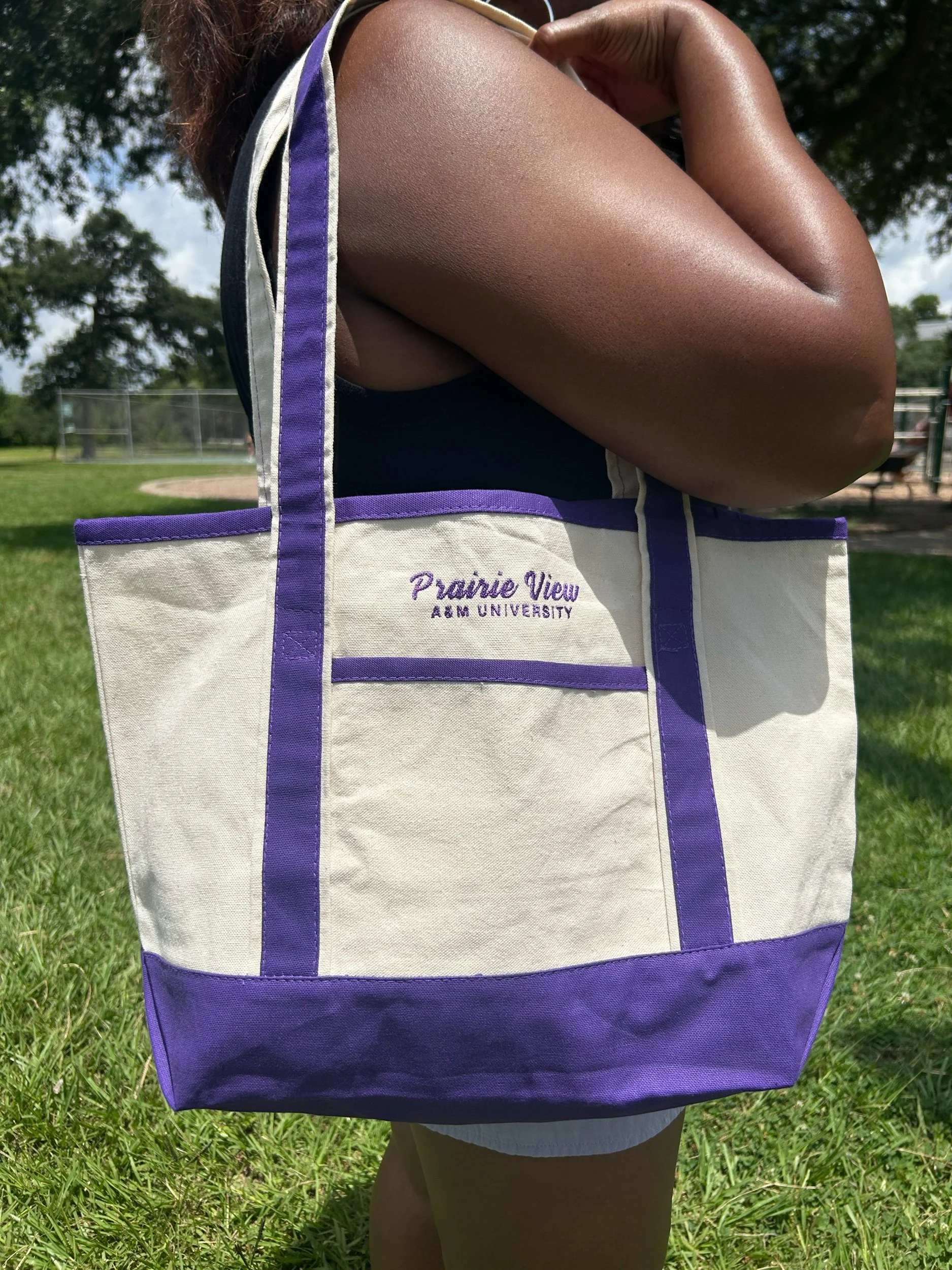 Prairie View Embroidered Tote Bag
