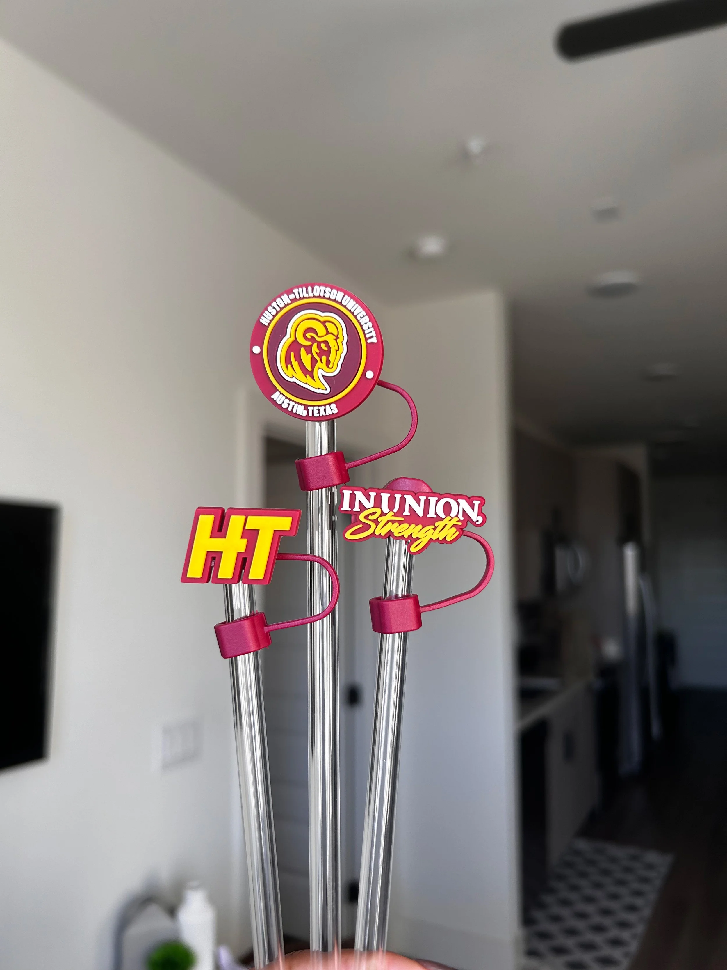 Huston-Tillotson Straw Toppers — Set of 3