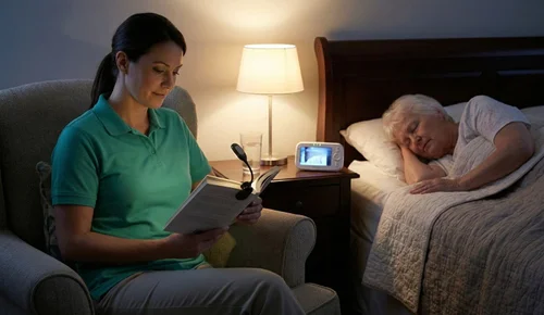 Cognihealth caregiver providing overnight care in San Diego