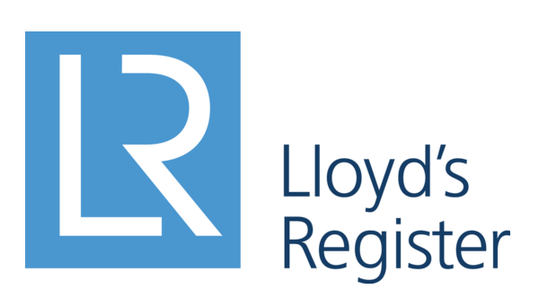 Lloyd's Register logo with blue square and white initials 'LR', next to the text 'Lloyd's Register' in dark blue.