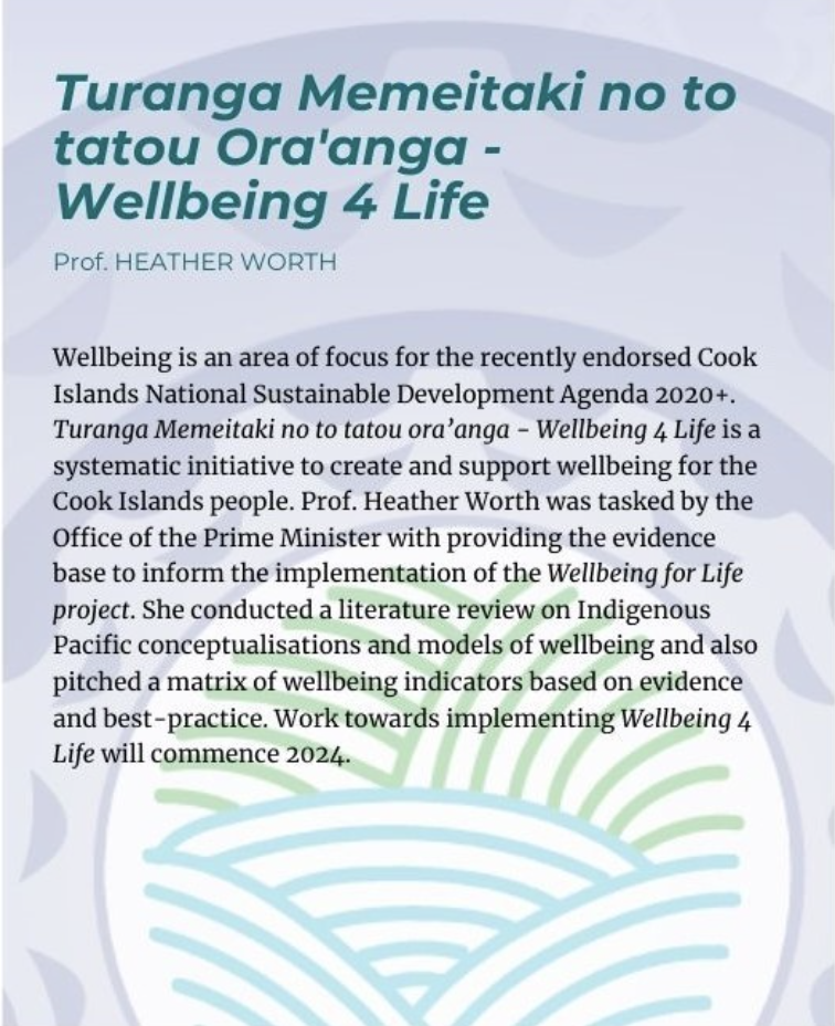 Turanga Memeitaki no to tatou Ora'anga - Wellbeing 4 Life