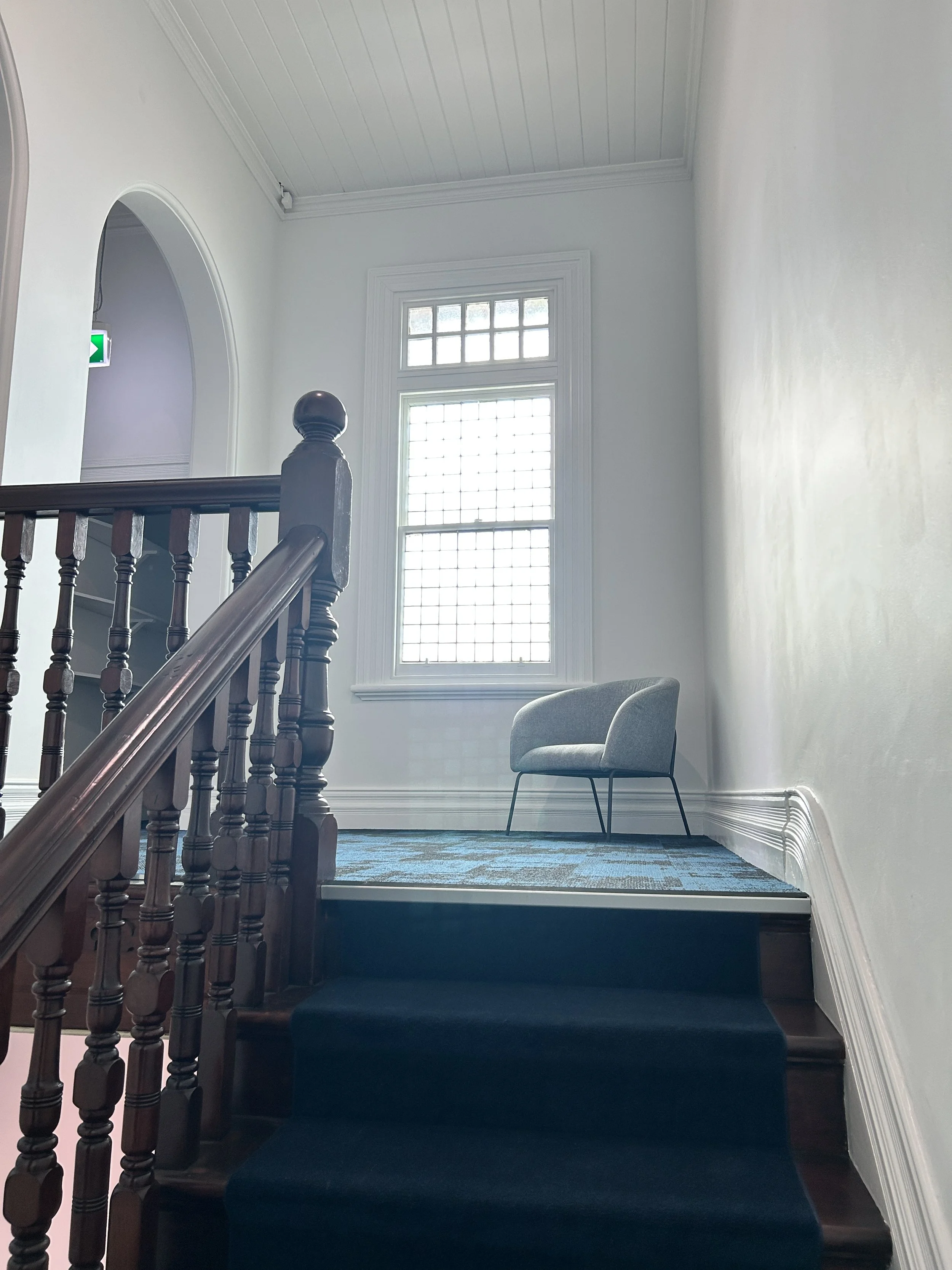 Brooks Lawyers Staircase Landing First Floor. Renovation of Old Post Office Yarrawonga