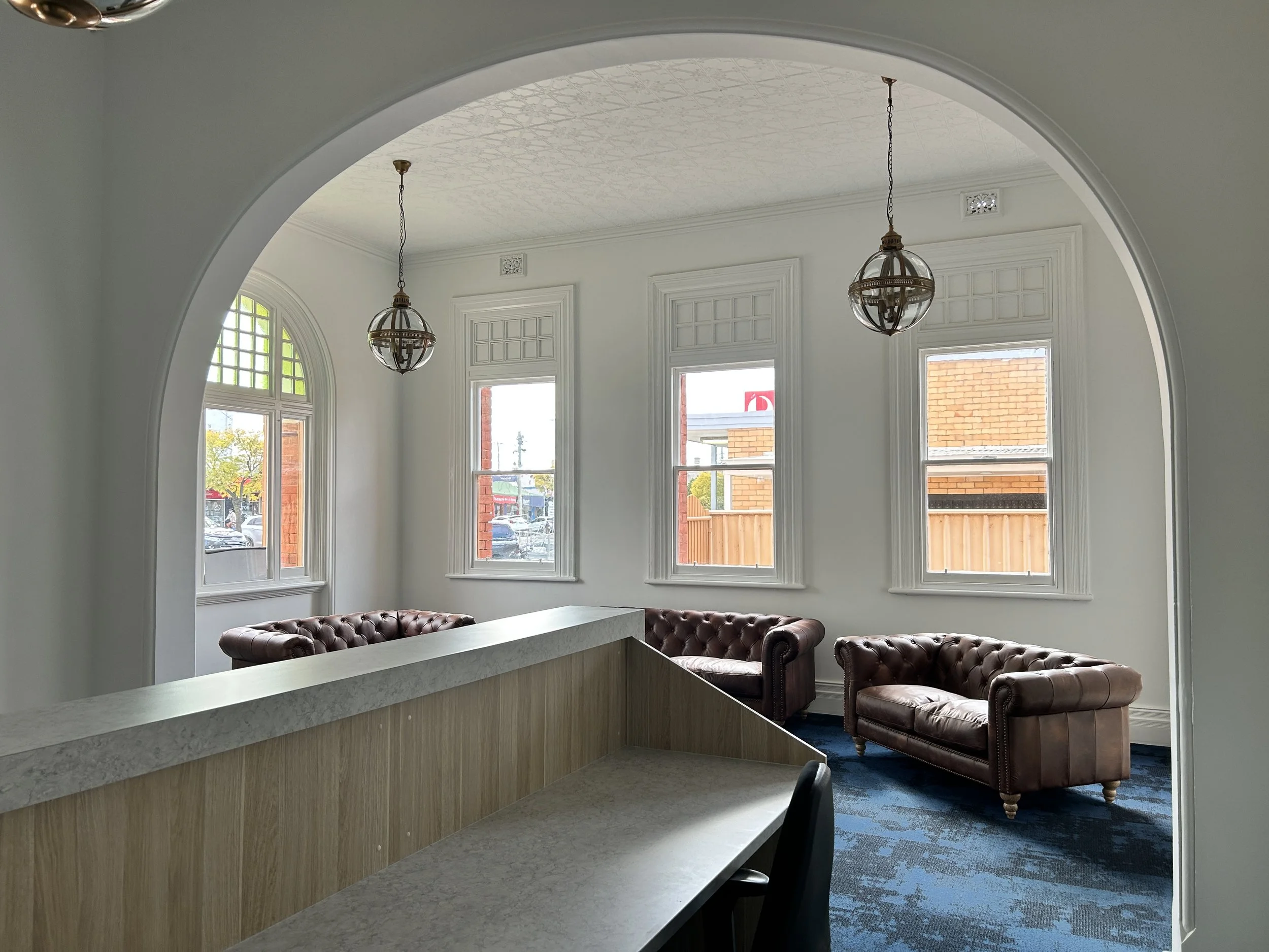 Brooks Lawyers Reception and Waiting Room. Renovation of Old Post Office Yarrawonga