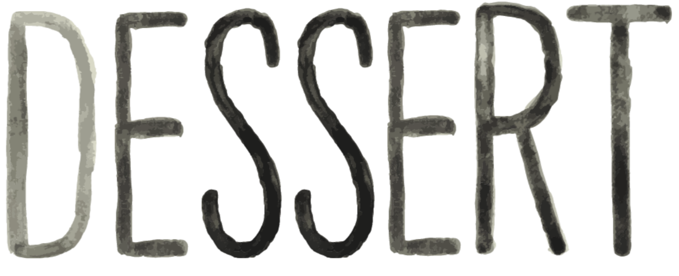 The word "DESERR" written in large, worn-out metallic or stone-like letters with a weathered appearance.