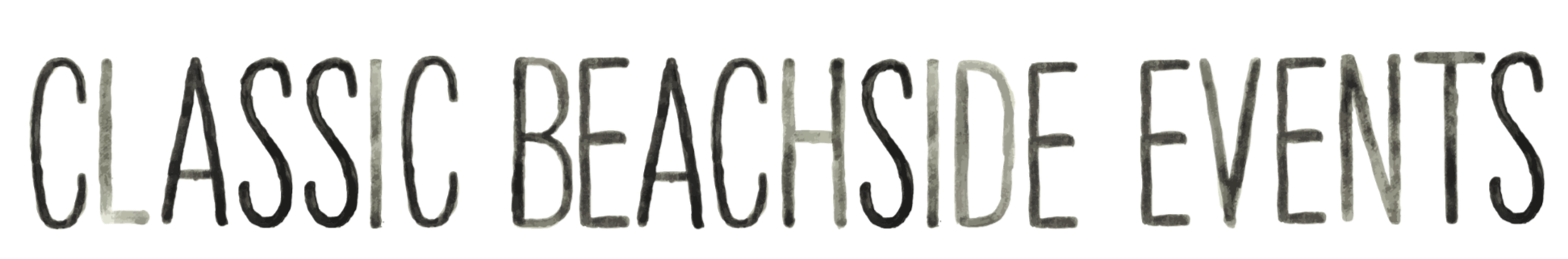 Text reading "Classic Beachside Events" in a stylized black font.