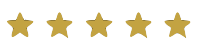Five gold stars in a row