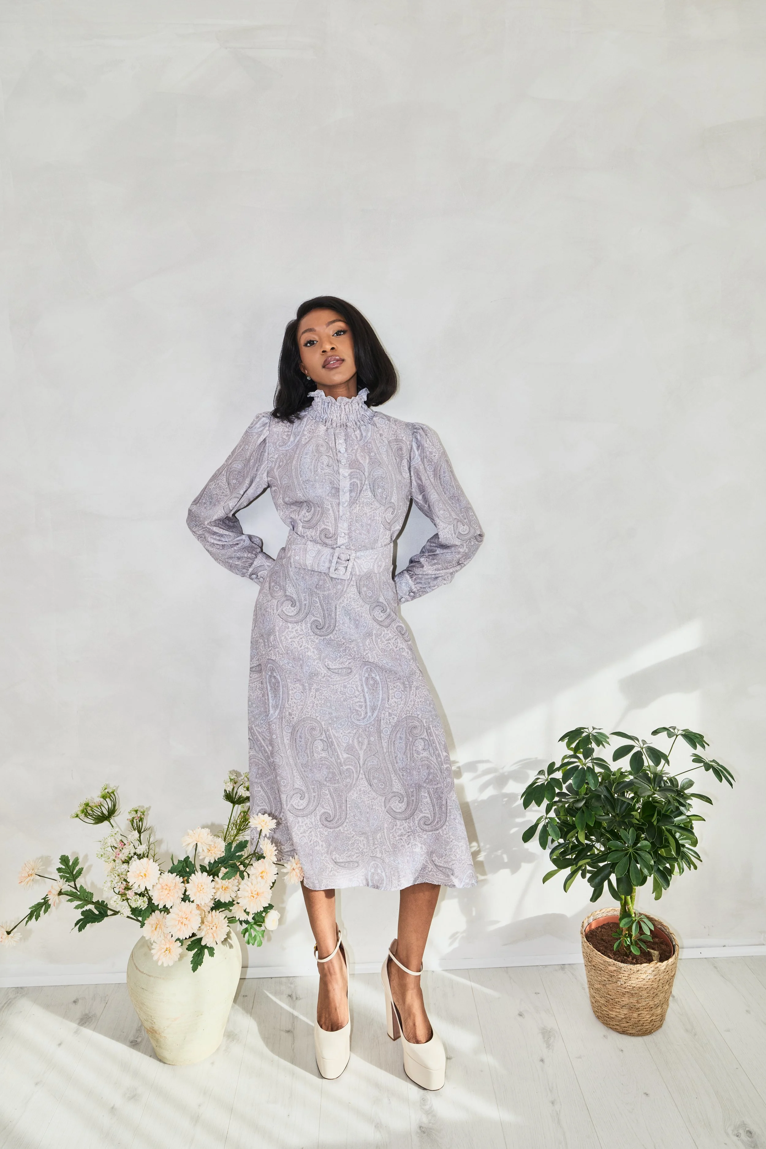 Prashanthi Paisley Print Dress