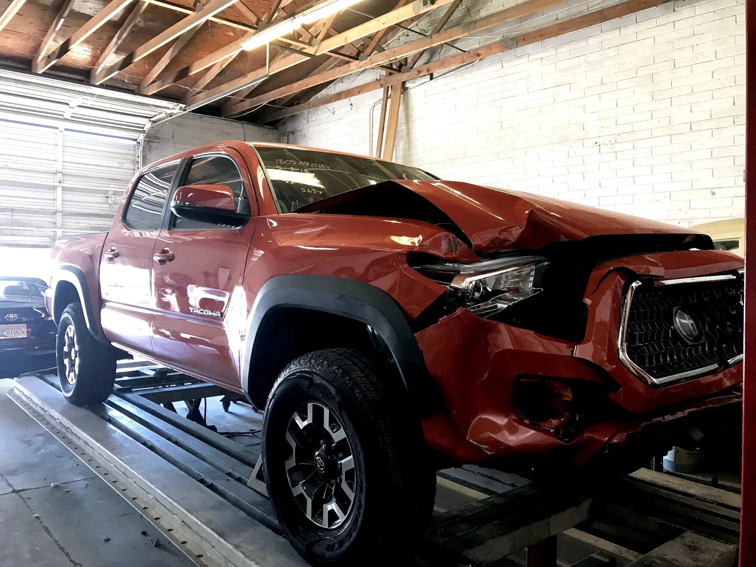 2018 Toyota Tacoma - After extensive repairs to the front sheet metal, inner front structure, frame, and air bags, this Toyota Tacoma is looking brand new again.
