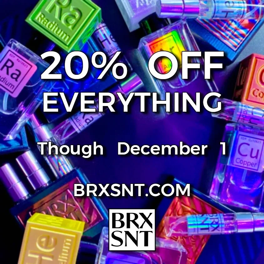 Want to give my fragrances a try? Now is a great time! 20% off everything through Monday. 
I'm also including a small sample of beta test for Vanadium or Nitrogen! 

#perfume #cologne #fragrance #genderless #indieperfume