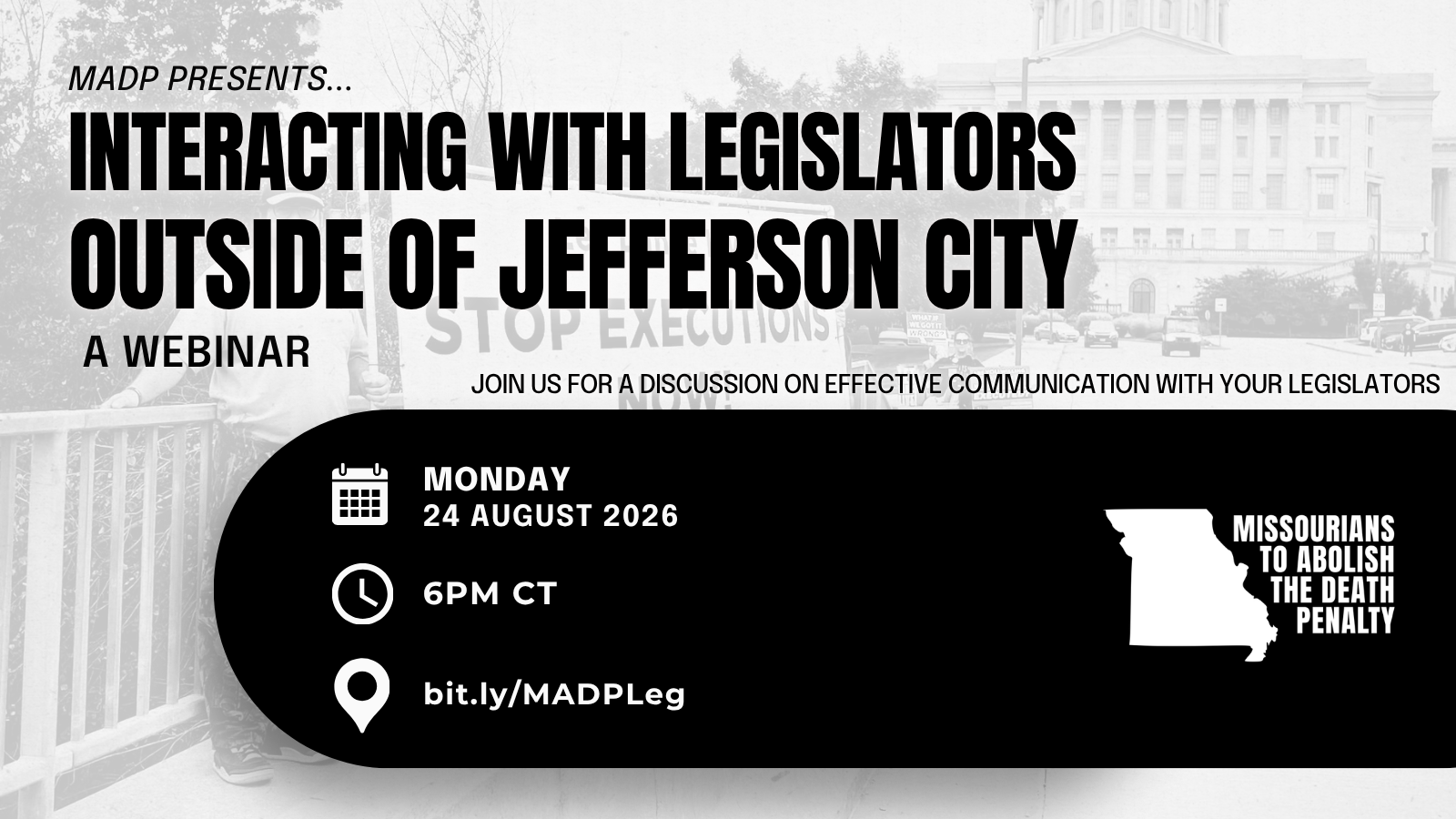 Interacting with legislators outside of jefferson city